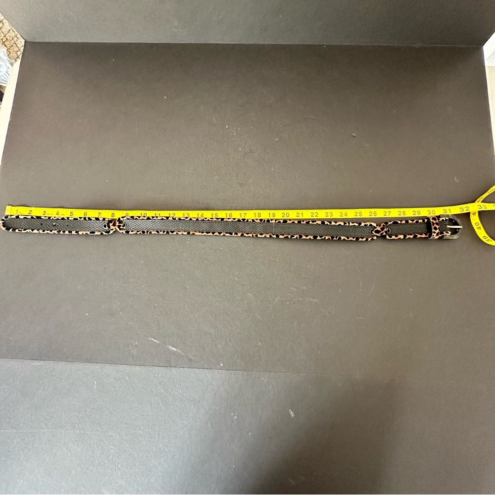 🚫SOLD Yves Saint Laurent Vintage Leather Animal Print Belt - Picture 6 of 6